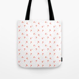 Coral Doodle Palm Tree Pattern Tote Bag