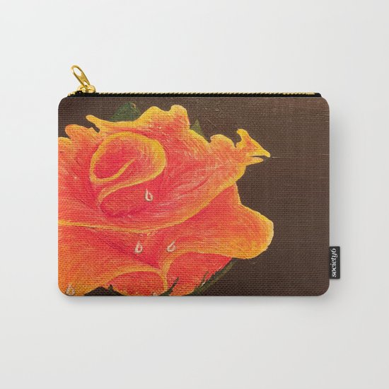Orange Dream Rose in Acrylic Carry-All Pouch