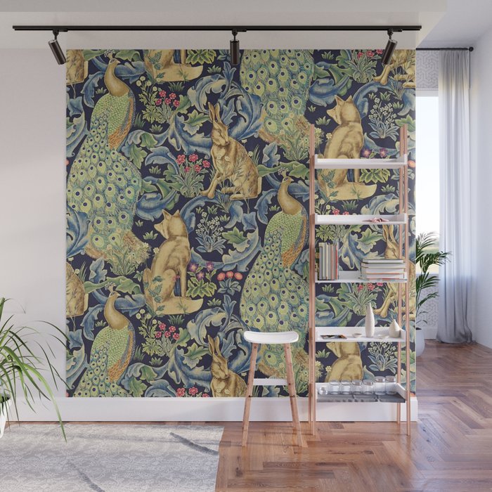 William Morris Forest 1 Wall Mural By Alexandra Arts Society6