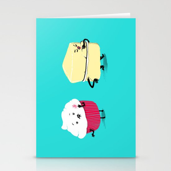 Red PERVERT Cupcake Stationery Cards