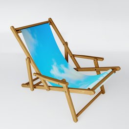 White Clouds Bright Blue Sky Sling Chair