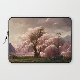 Japanese Sakura Cherry Blossom Trees Landscape #3 Laptop Sleeve