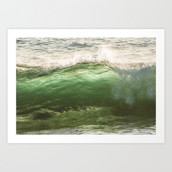 Green light water surf Art Print