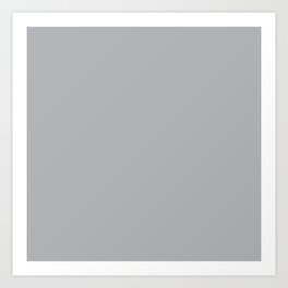Gray Day - Solid Color Collection Art Print