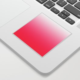 White and Warm Pink Gradient 045 Sticker