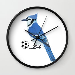 Soccer Blue Jay Wall Clock