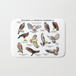Hawks of North America Bath Mat