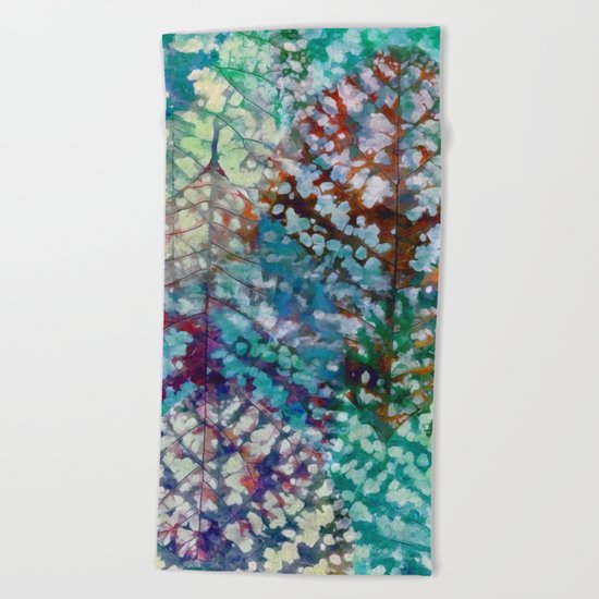 Colorful leaves II Beach Towel
