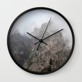 Mountains in a Cloud Wall Clock
