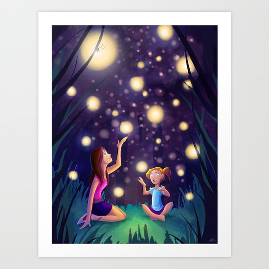 Fireflies Art Print