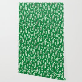 Leaves in Green Wallpaper