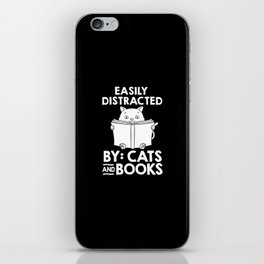 Cat Read Book Reader Reading Librarian iPhone Skin