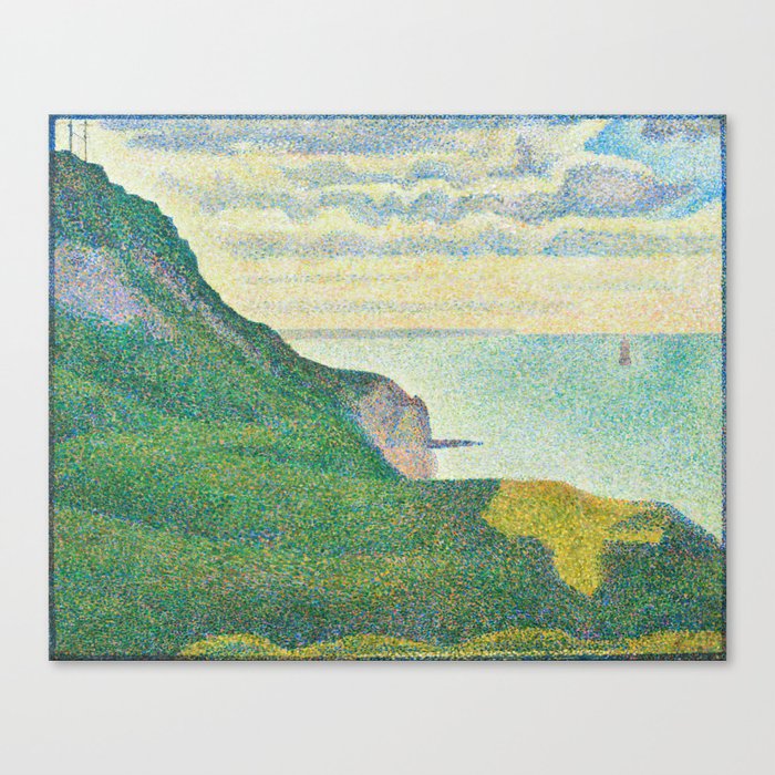 Georges Seurat, Seascape at Port-en-Bessin, Normandy, 1888 Canvas Print