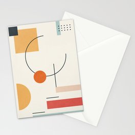 Clean Flow Geometry 6 Stationery Card
