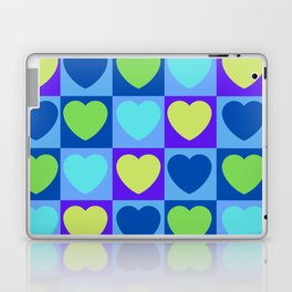 Blue. Green and Yellow hearts  Laptop & iPad Skin