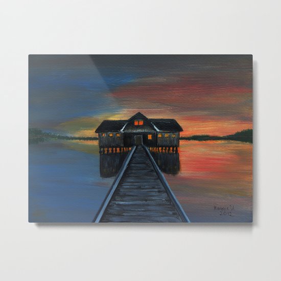 Old boat house Metal Print