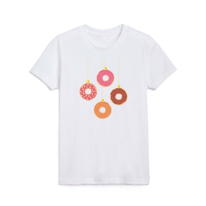 Cute Christmas Donut Baubles Kids T Shirt