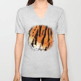 Tiger Fur V Neck T Shirt