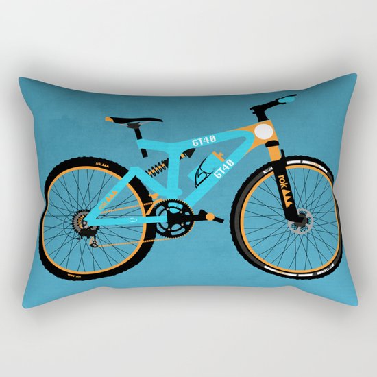 Mountain Bike Rectangular Pillow