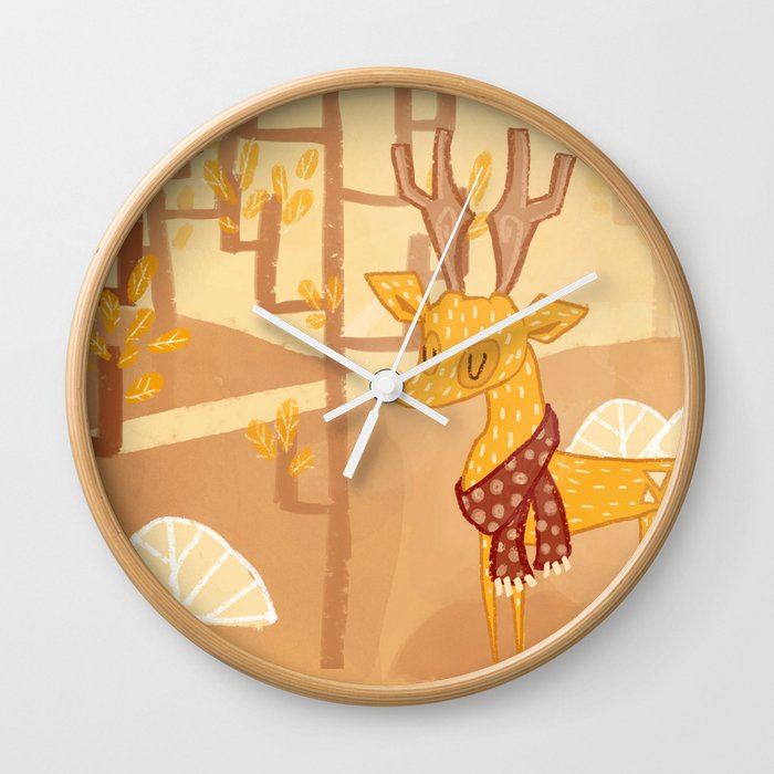 Woodland Deer Wall Clock