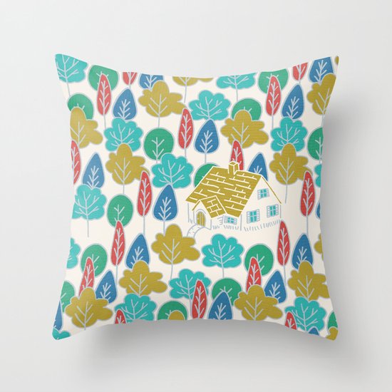 Happy Hermit Throw Pillow