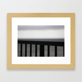 Black and White Balcony Framed Art Print