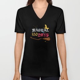 Magical Days Of School 100th Day 100 Magic Days V Neck T Shirt