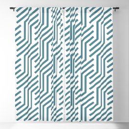 Teal and White Tessellation Line Pattern 21 Pairs DV 2022 Popular Colour Wish Upon a Star 0668 Blackout Curtain
