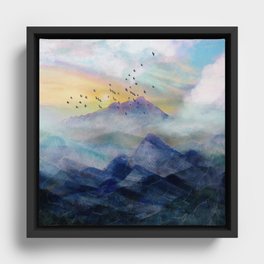 Mountain Sunrise Framed Canvas