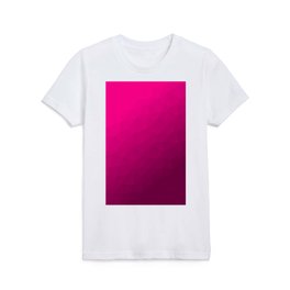 Pink to Dark Pink Abstract Minimal Geometric Gradient Pattern Design Kids T Shirt