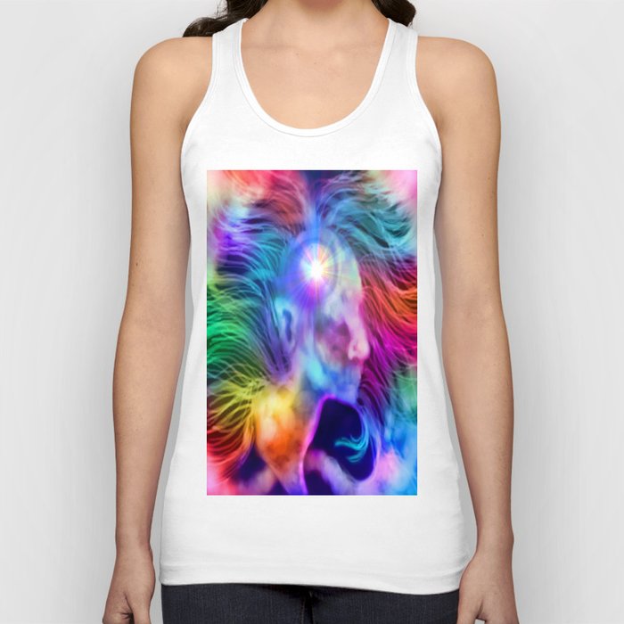 Psychedelic Rainbow Woman Silhouette Tank Top