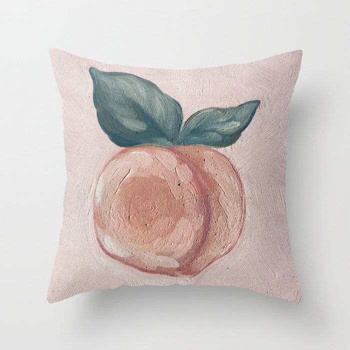 Peach Bum Throw Pillow