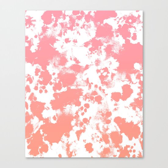 Breah - ombre peach pastel pink glow gender neutral baby nursery office decor Canvas Print