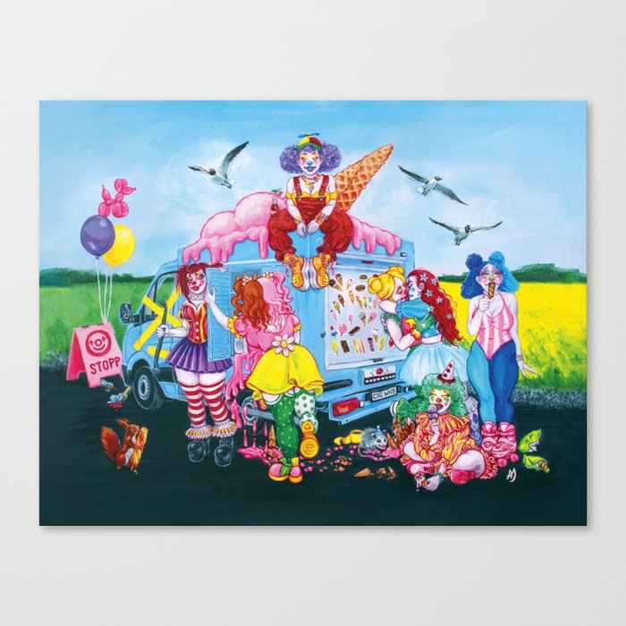Clowns (CL0 WN5) Canvas Print