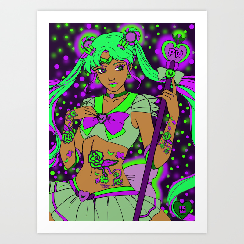 Toxic Moon Protector Art Print By Qiqi Society6