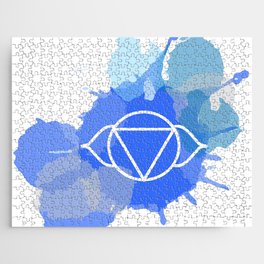 Ajna chakra Meditation aura and second of the seven chakras symbol Jigsaw Puzzle