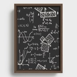 Math Geek Math Problem Framed Canvas