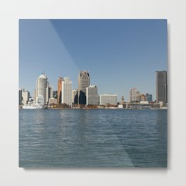 Detroit Skyline Metal Print