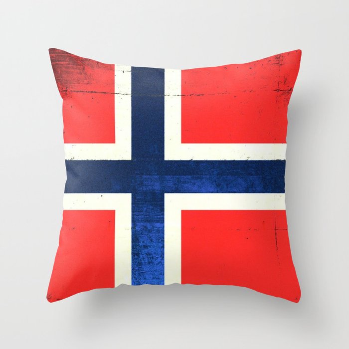 Norwegian flag Throw Pillow