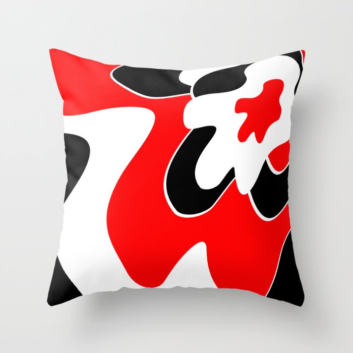 Abstract pattern - red. Throw Pillow