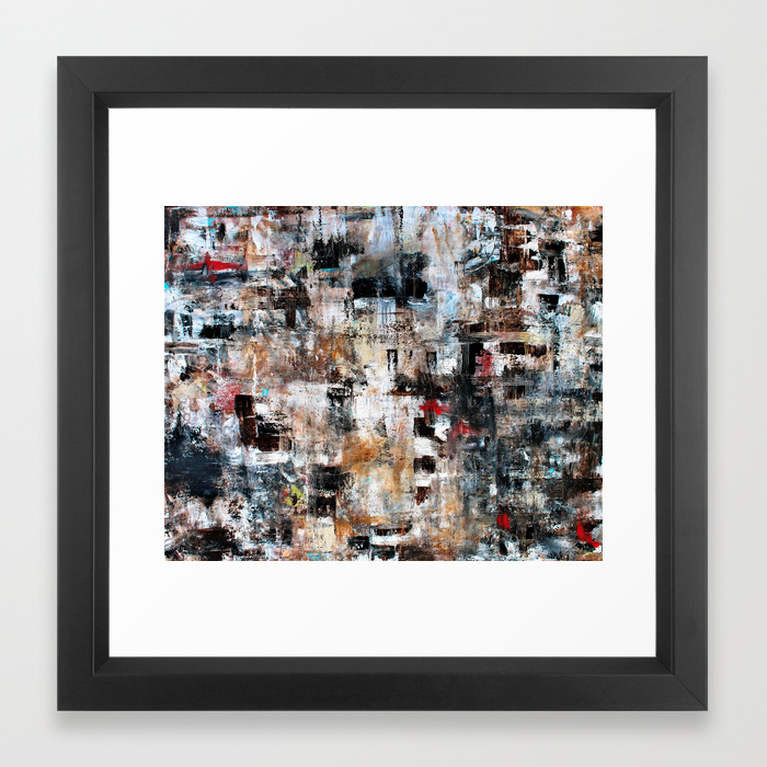 Modern Contemporary Abstract Art Framed Art Print By Prisarts