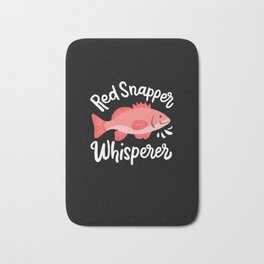 Red Snapper Whisperer Bath Mat