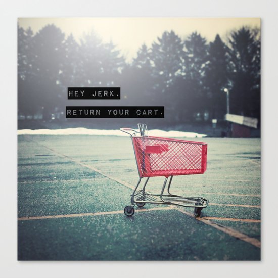 Grocery Cart Rage Canvas Print