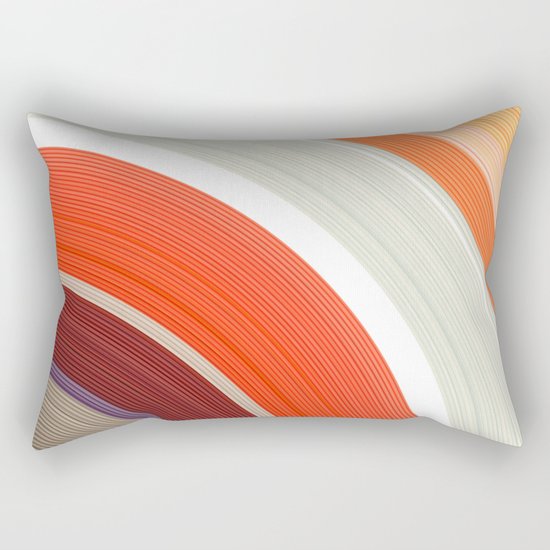 Shades of Orange Rings Rectangular Pillow