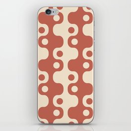 Retro Mid Century Modern Space Age Pattern 861 Brown and Beige iPhone Skin
