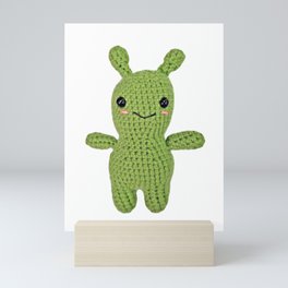 Cute Alien Crochet Amigurumi Mini Art Print