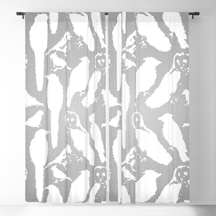 Wild Birds of America mosaic effect Blackout Curtain