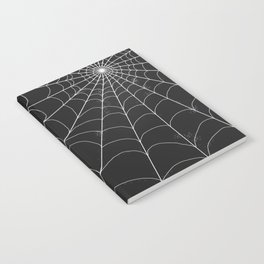 Spiderweb on Black Notebook