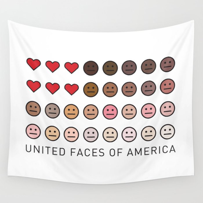 United Faces of America Wall Tapestry