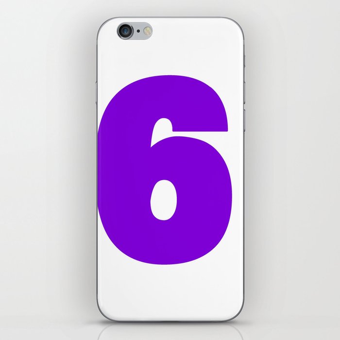 6 (Violet & White Number) iPhone Skin